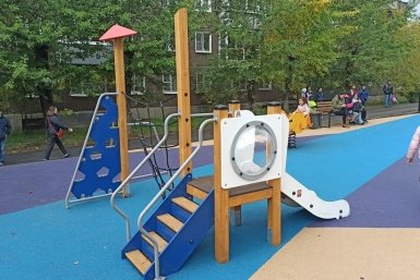 игровая площадка, спорт, дети, двор Вячеслав Бадмаев, ИА UlanMedia