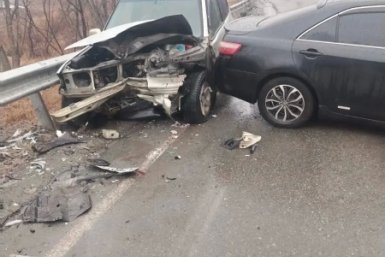 Два автомобиля стокнулись на трассе в Шкотовском районе Пресс-служба УМВД России по Приморскому краю