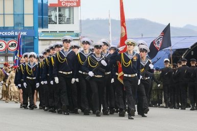 Генеральная репетиция парада прошла сегодня на Центральной площади города пресс-служба администрации НГО