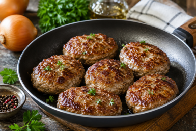 Хлеб в фарш - прошлый век: жарю котлеты по Ивлеву - мясистые, сочные, без водянистой жижи