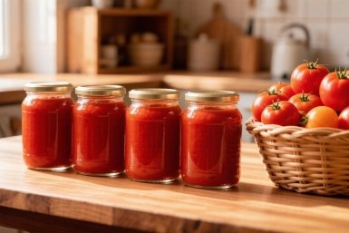 Никакой соли, уксуса, сахара и долгой варки: закатала томатное пюре от шефа -  едим всю зиму и радуемся