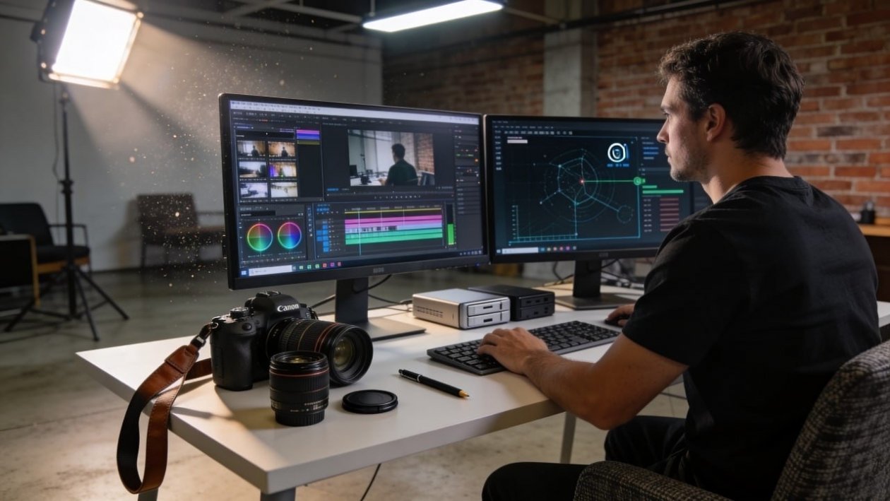 Фотографы и видеографы Находки приобретают новые навыки работы с нейросетью создано нейросетью  higgsfield.ai (seedream 4.5)