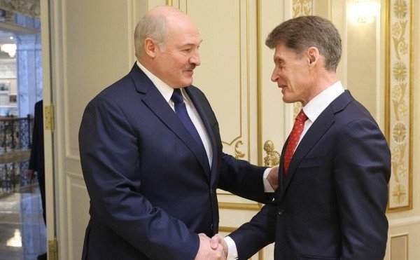 Александр Лукашенко и Олег Кожемяко - одна из встреч в Минске